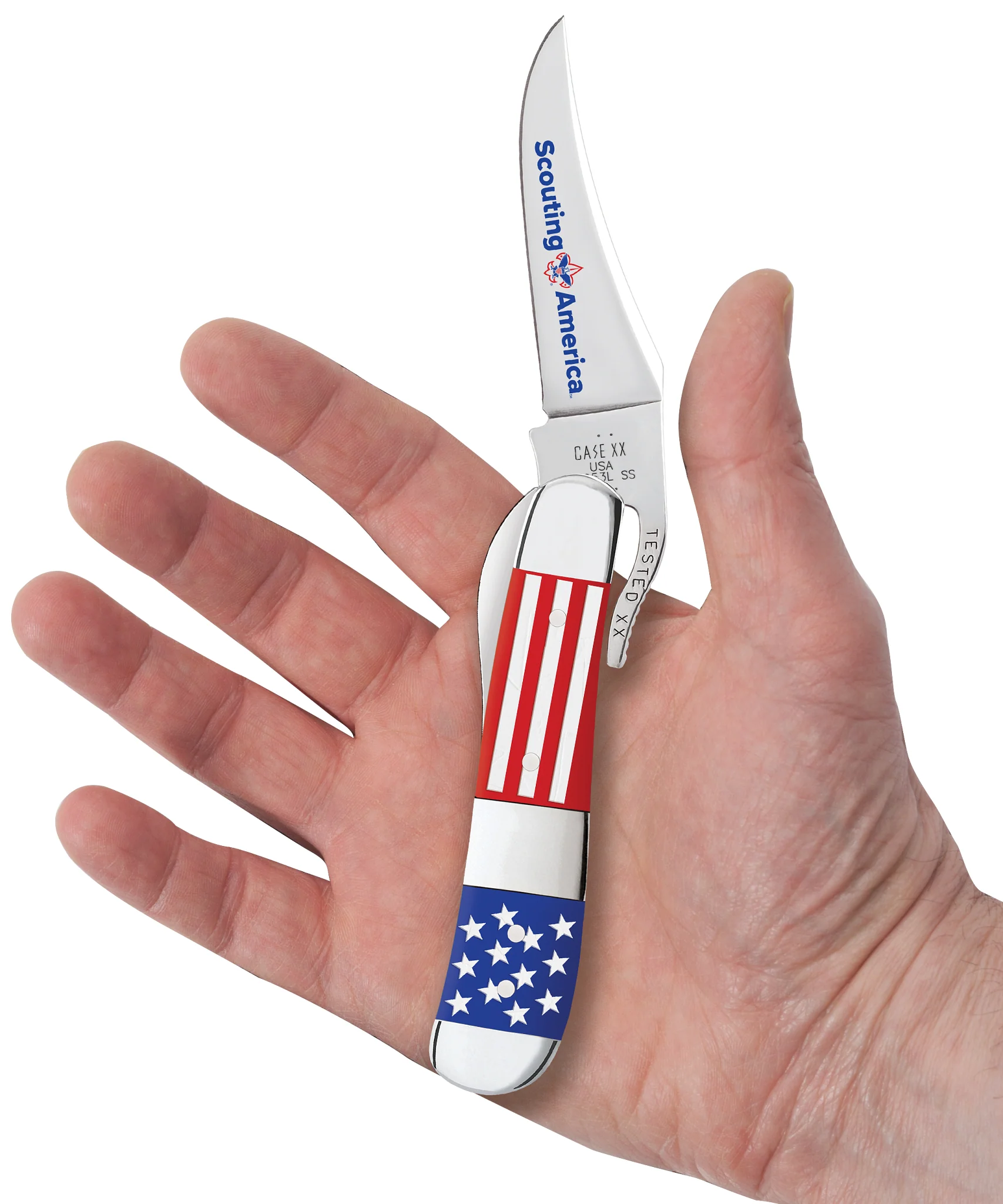 Scouting America™ Embellished Smooth Blue / Red Synthetic Center Bolstered RussLock® - Image 5