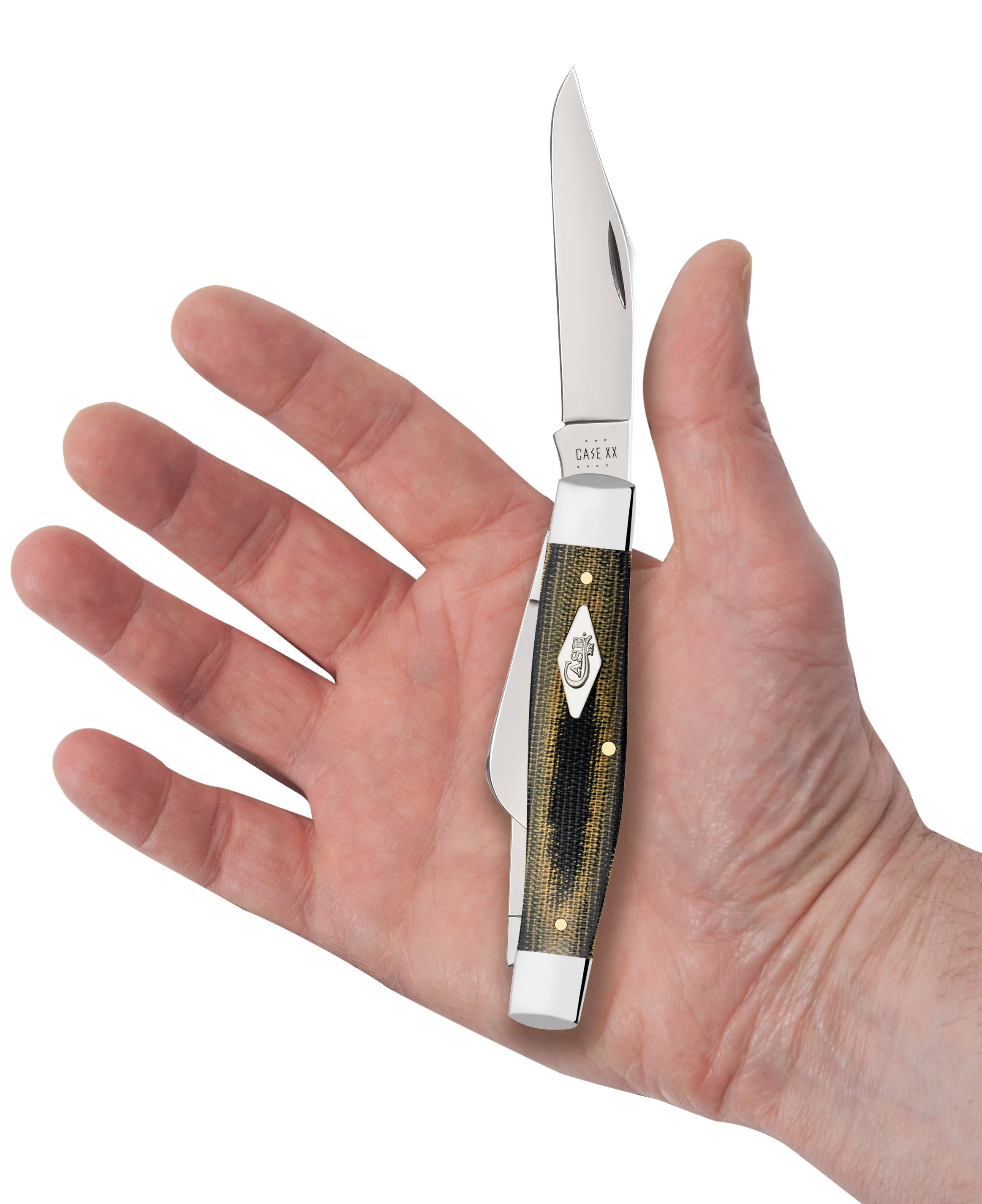 Smooth Black & Green Micarta® Large Stockman - Image 5