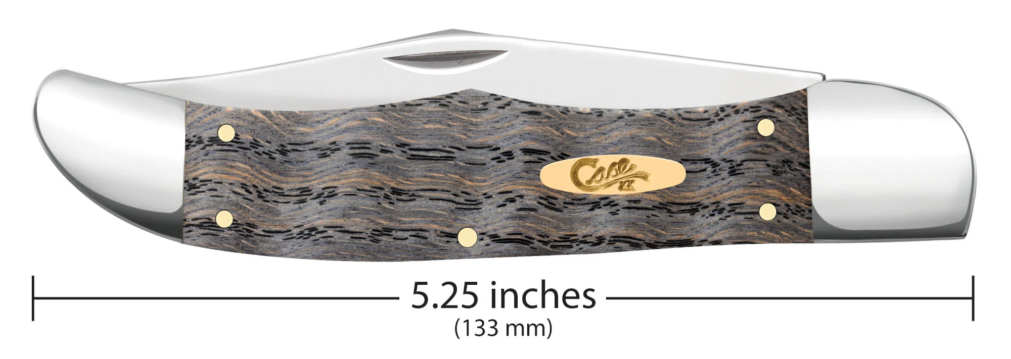 Smooth Black Curly Oak Wood Folding Hunter - Image 2