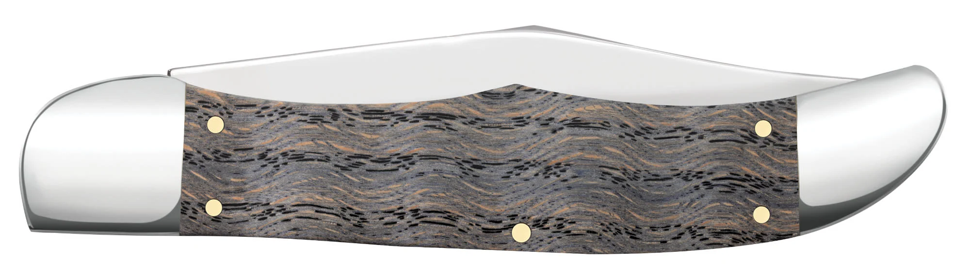 Smooth Black Curly Oak Wood Folding Hunter - Image 3