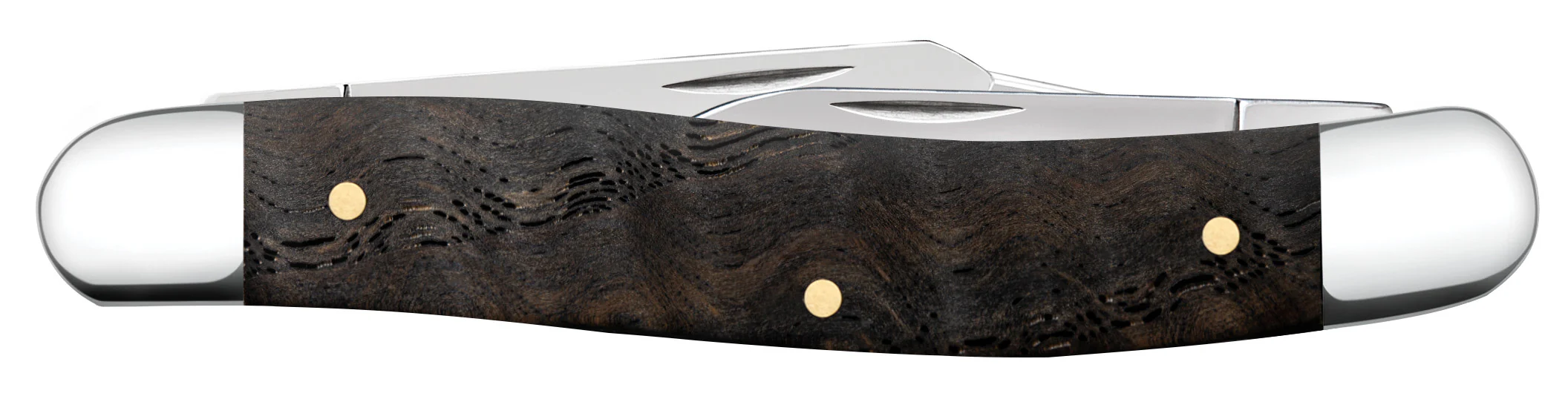 Smooth Black Curly Oak Wood Medium Stockman - Image 3