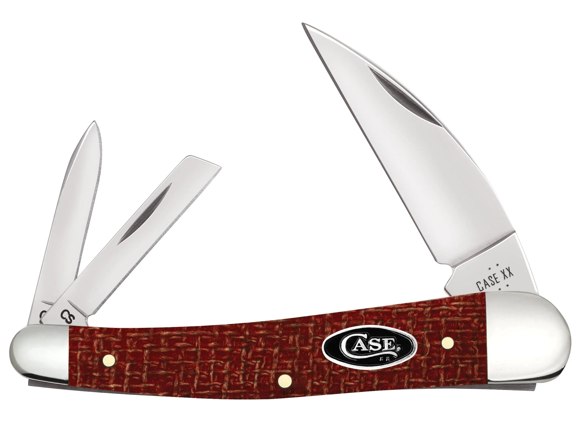 Smooth Dark Red Burlap Micarta® CS Seahorse Whittler
