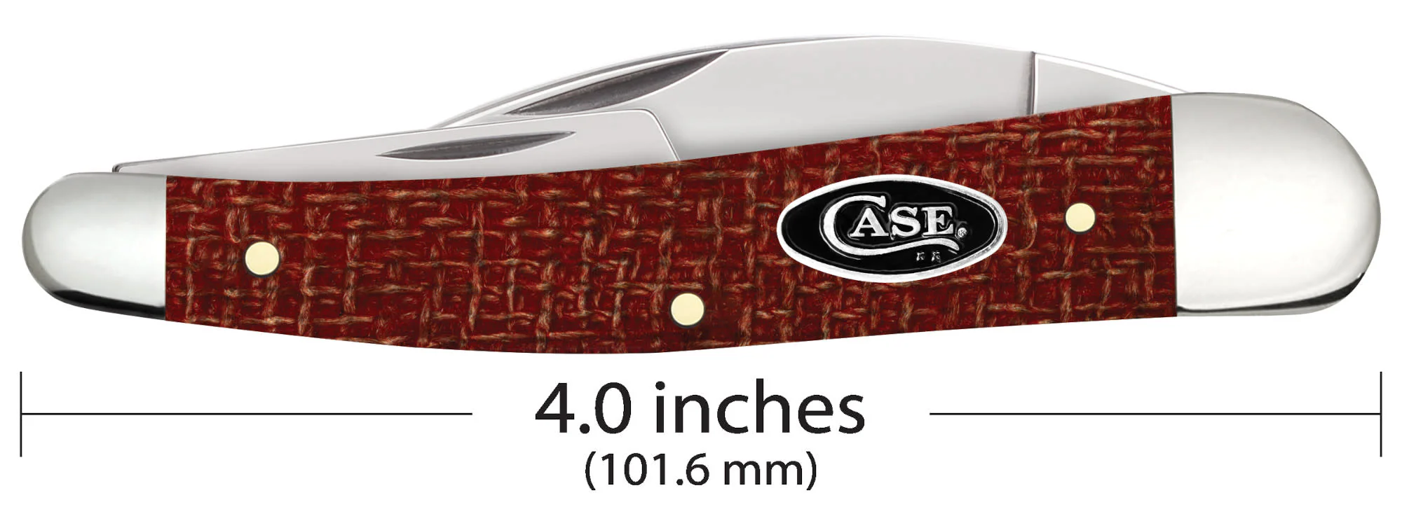 Smooth Dark Red Burlap Micarta® CS Seahorse Whittler - Image 2