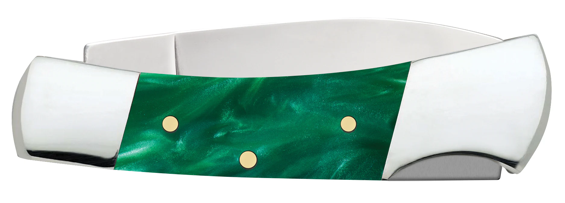 Smooth Green Pearl Kirinite® Lockback - Image 3