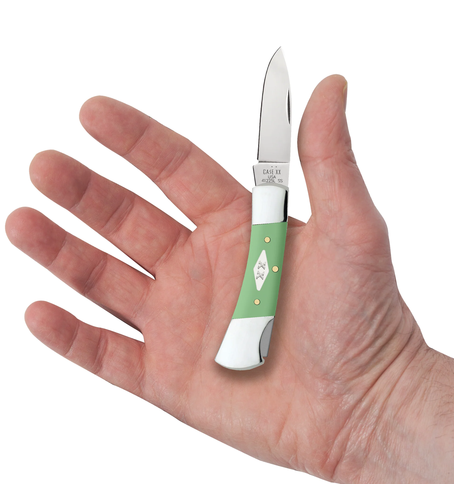 Smooth Mint Green Synthetic Lockback - Image 5