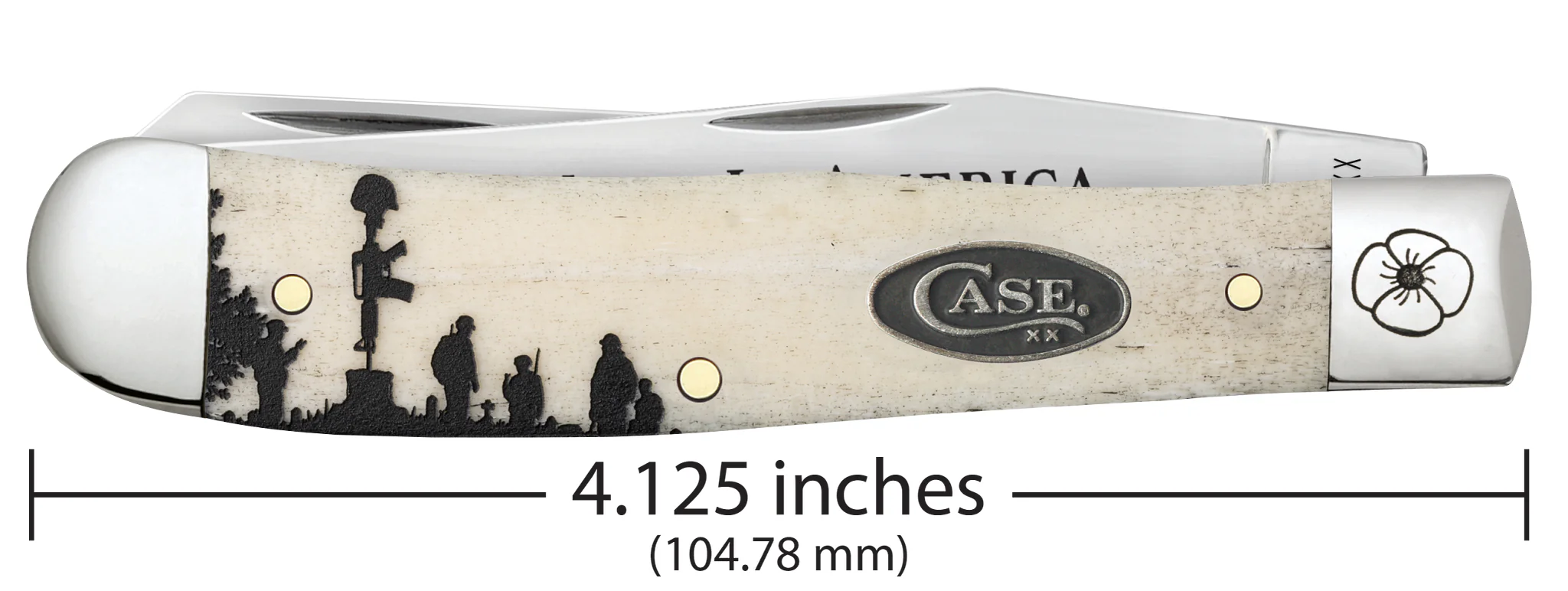 Veterans Day Commemorative Smooth Natural Bone Trapper Gift Set - Image 3