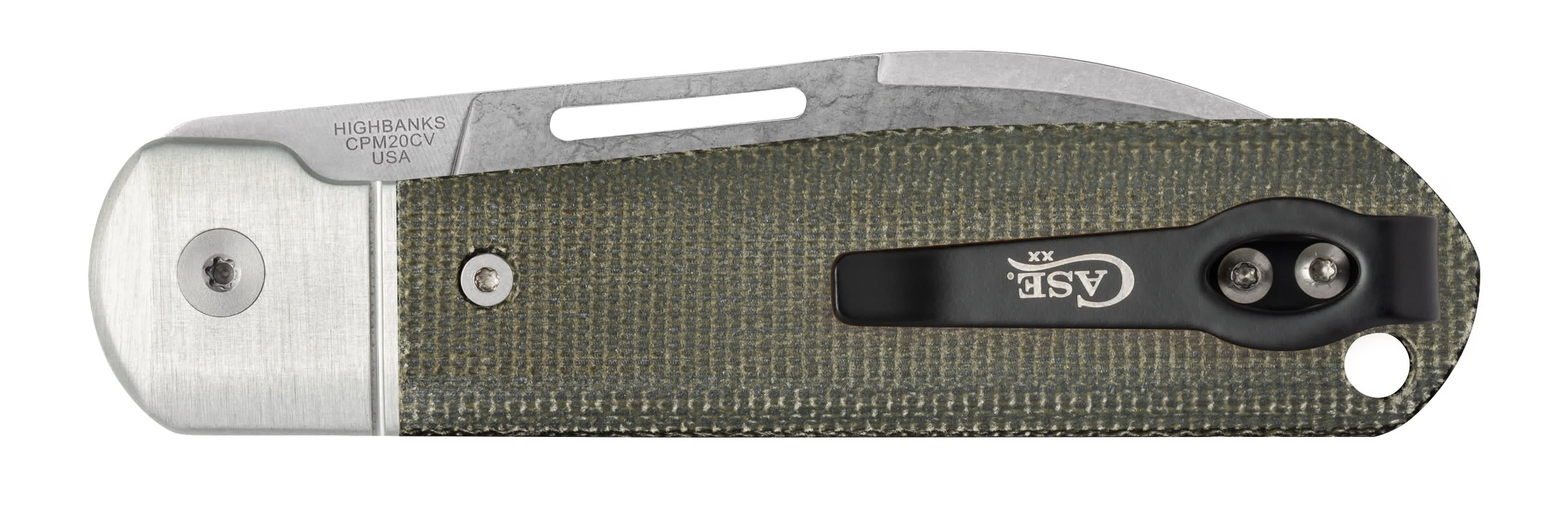 Smooth OD Green Canvas Micarta® Highbanks® - Image 4
