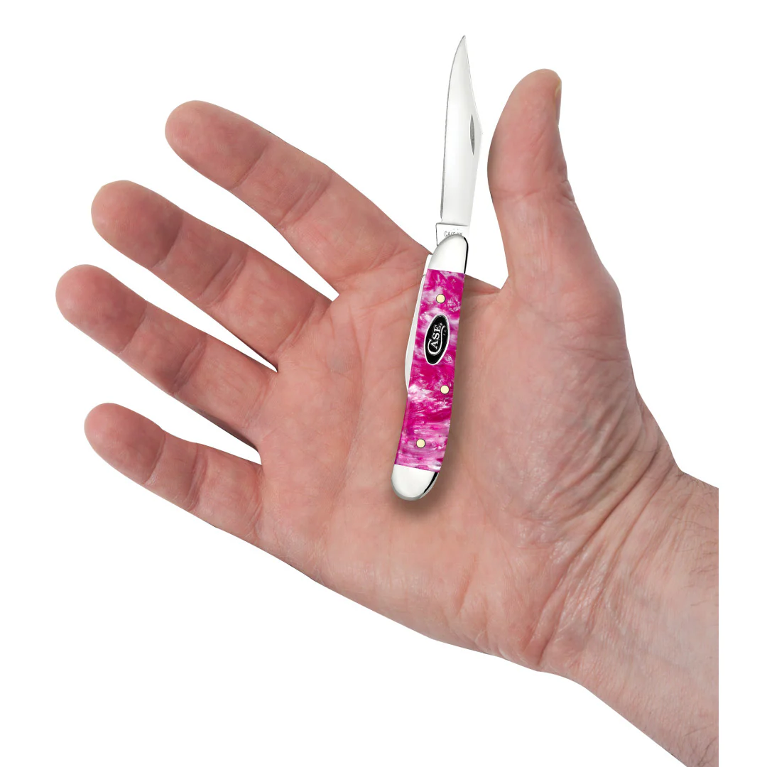 Smooth Pink Crackle Kirinite® Peanut - Image 5