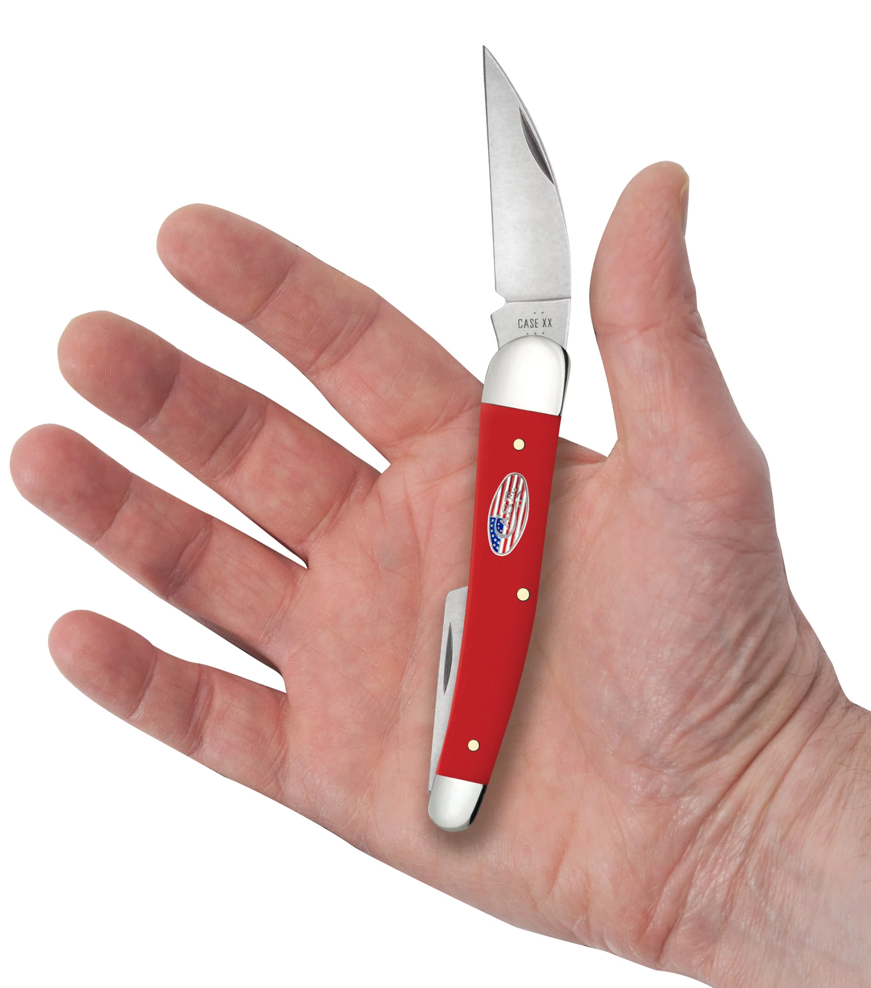 Smooth Red Synthetic American Workman CS Seahorse Whittler - Image 5