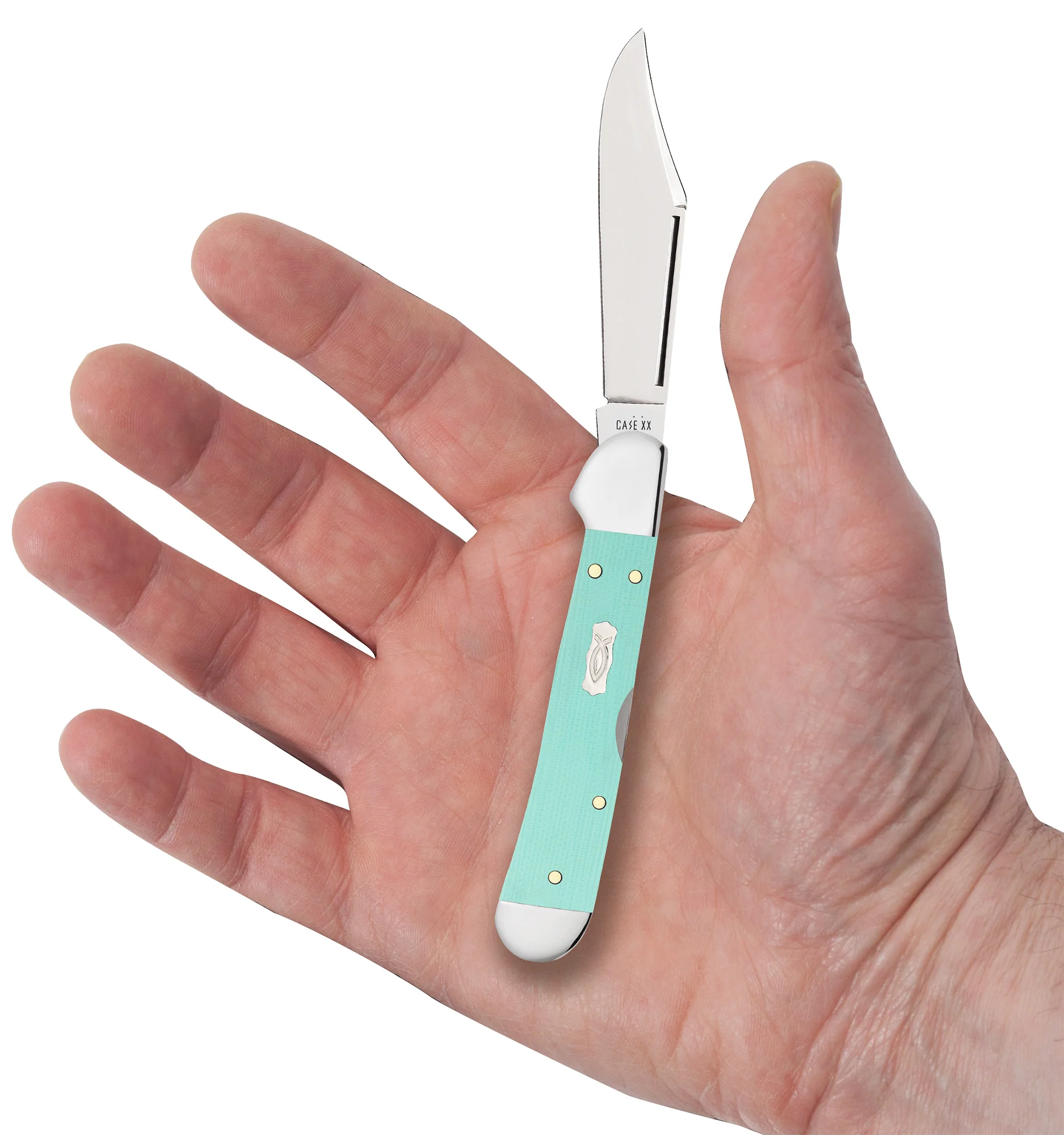 Smooth Seafoam Green G-10 Mini CopperLock® - Image 5