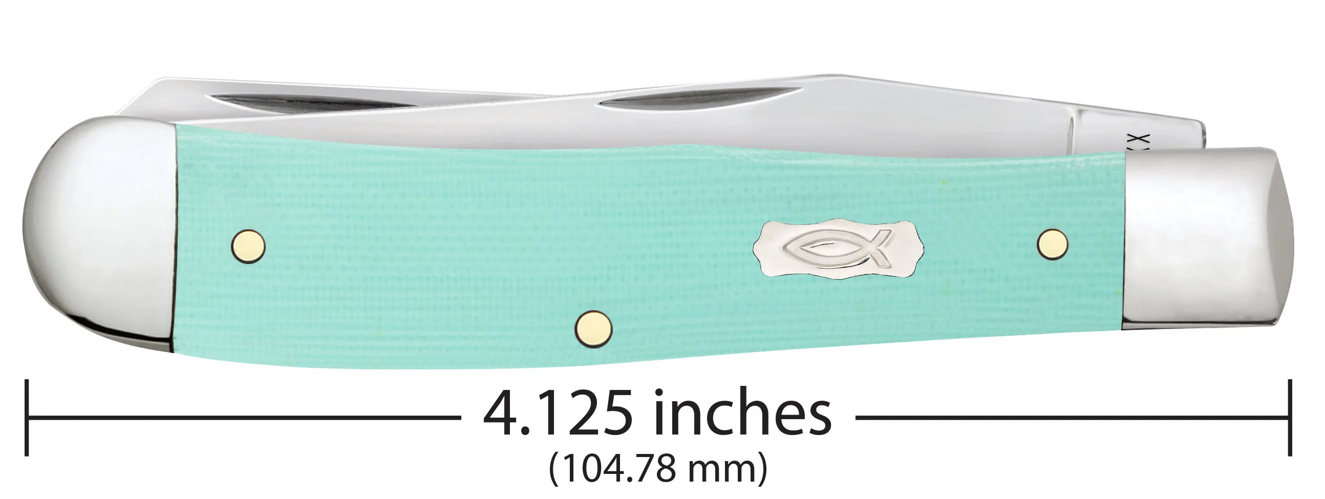 Smooth Seafoam Green G-10 Trapper - Image 3