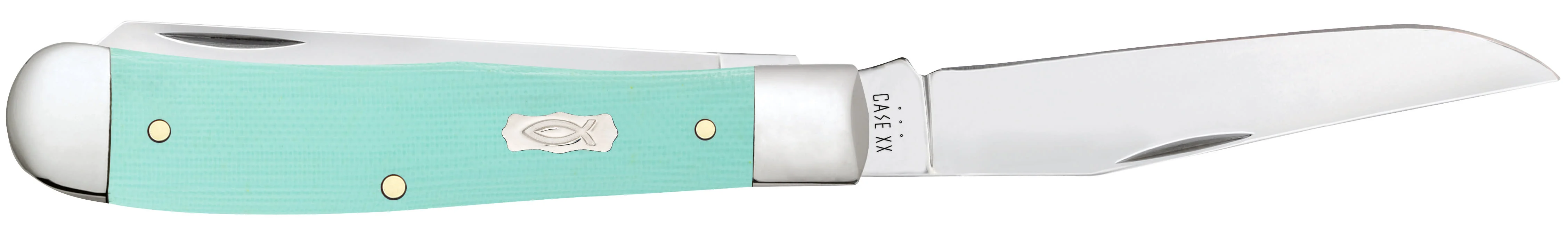 Smooth Seafoam Green G-10 Trapper - Image 5