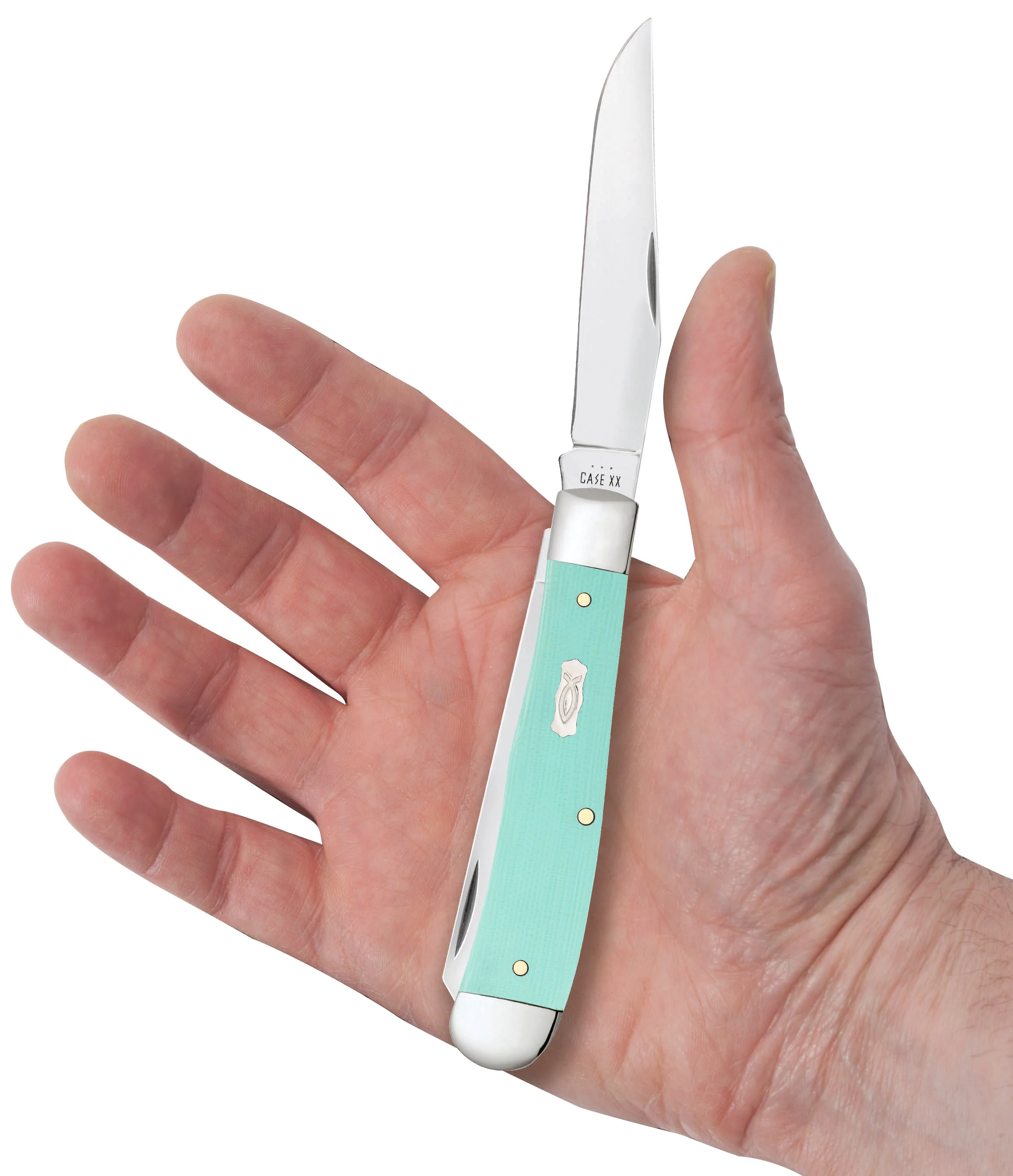 Smooth Seafoam Green G-10 Trapper - Image 6