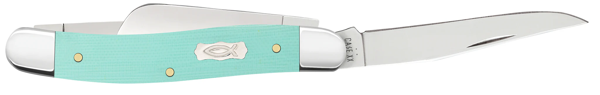Smooth Seafoam Green G-10 Medium Stockman - Image 4