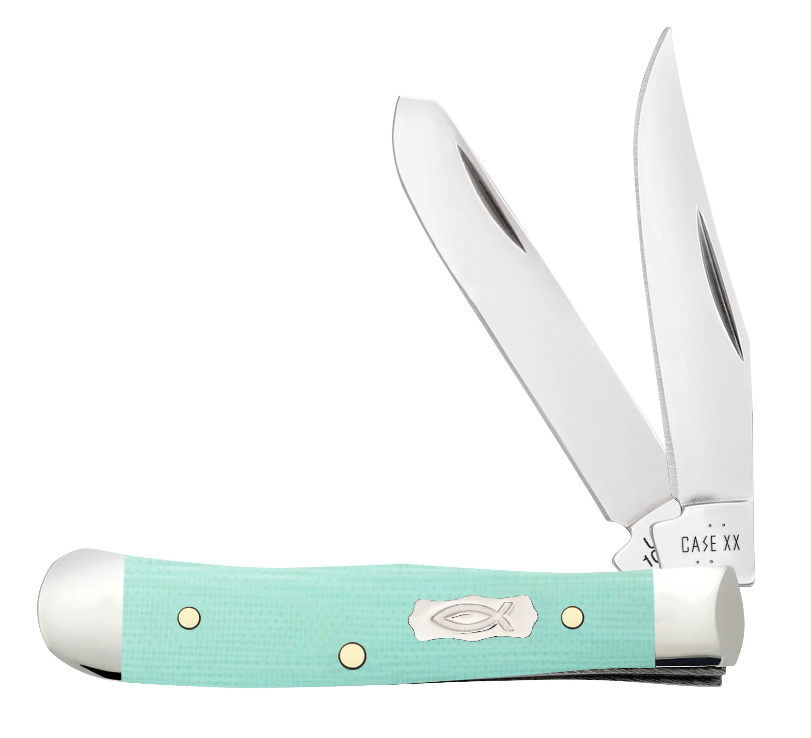 Smooth Seafoam Green G-10 Tiny Trapper
