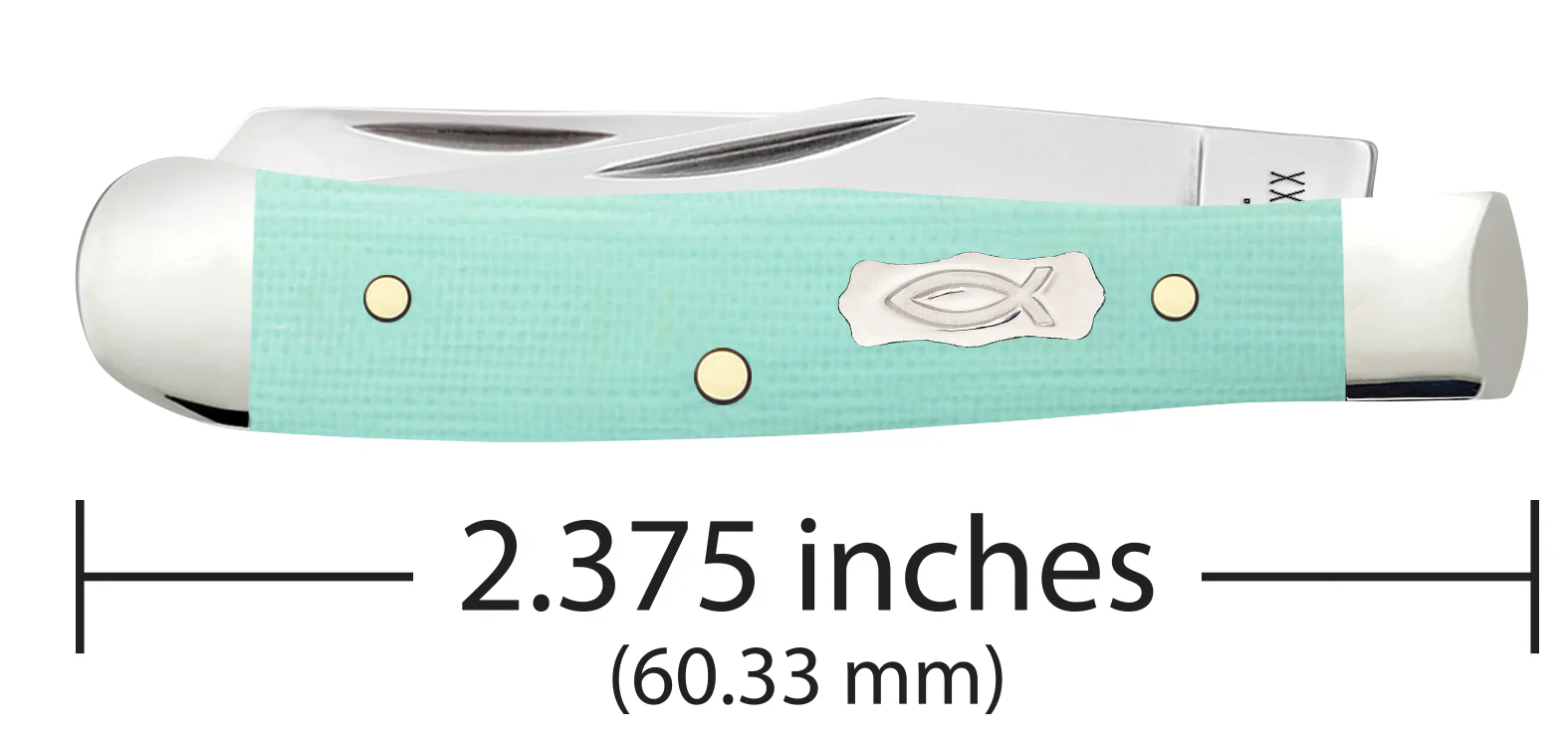 Smooth Seafoam Green G-10 Tiny Trapper - Image 2