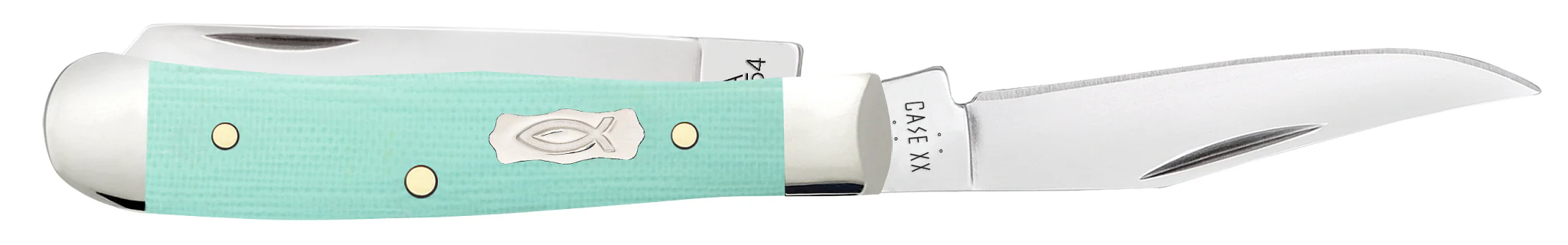 Smooth Seafoam Green G-10 Tiny Trapper - Image 4
