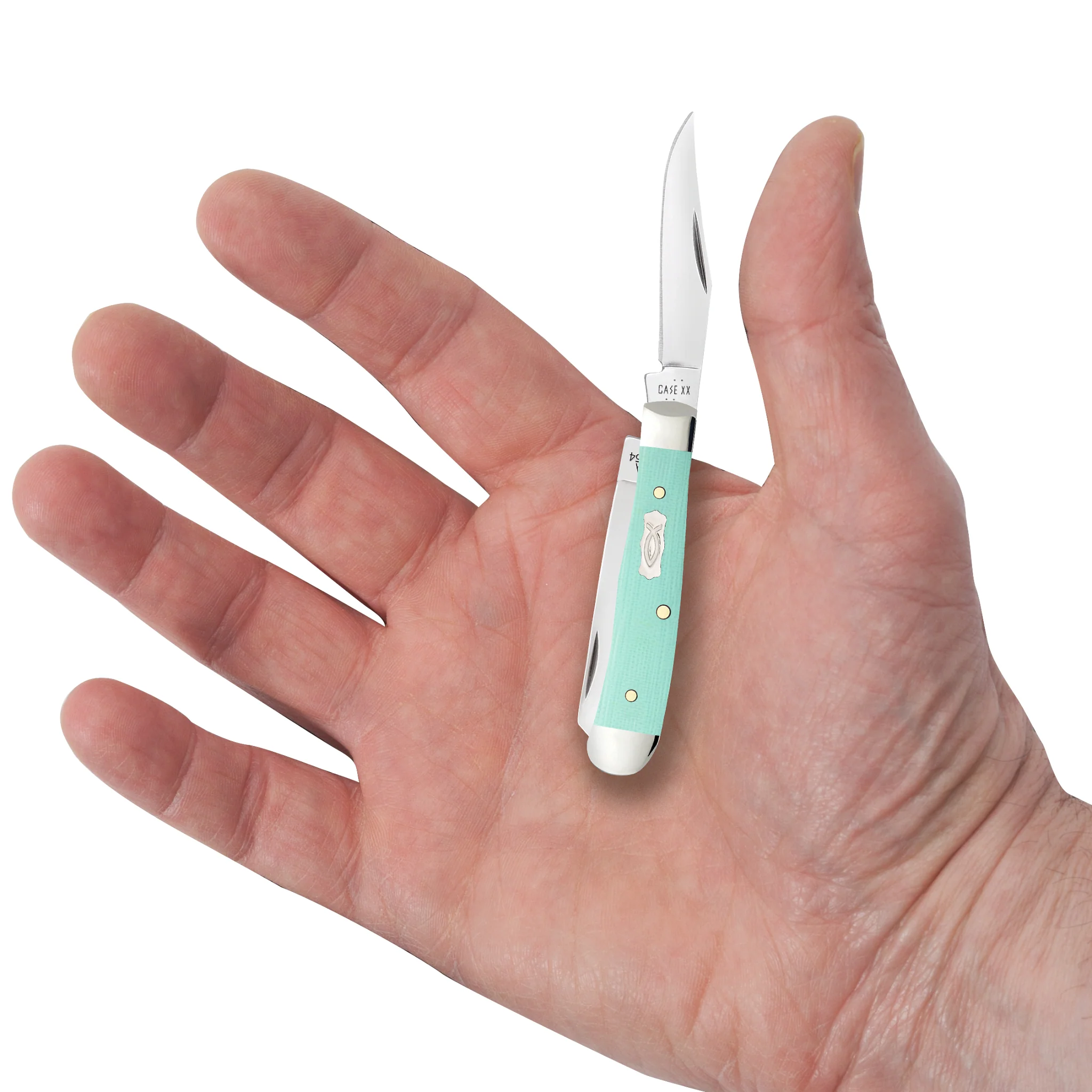 Smooth Seafoam Green G-10 Tiny Trapper - Image 5