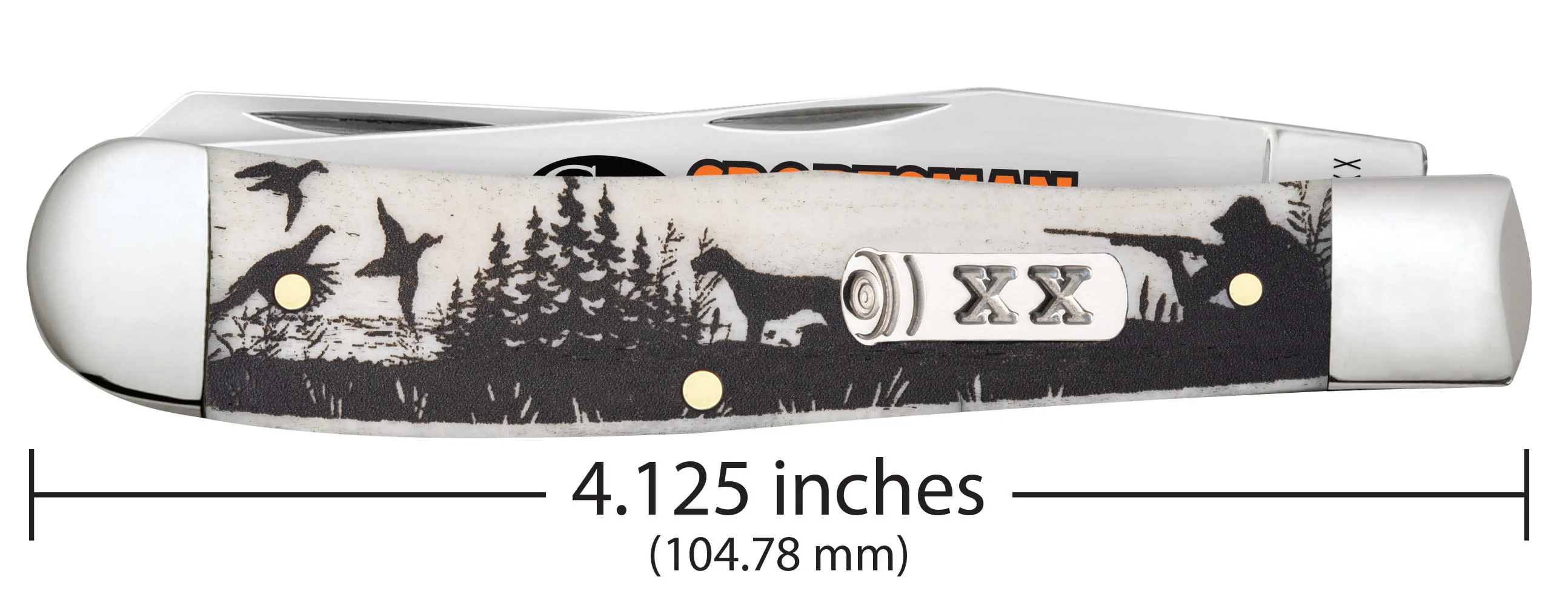 Sportsman Series Hunter  Embellished Smooth Natural Bone Trapper - Image 3