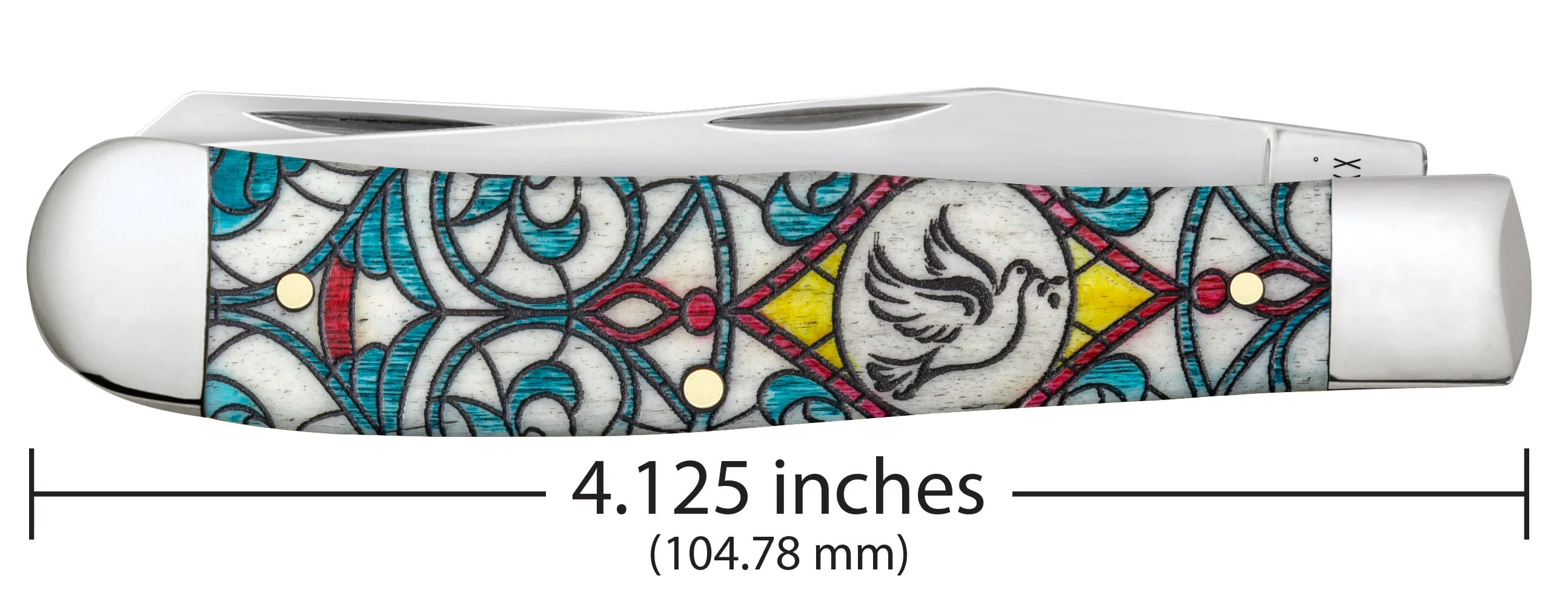 Stained Glass Dove Natural Bone Color Wash Trapper - Image 2