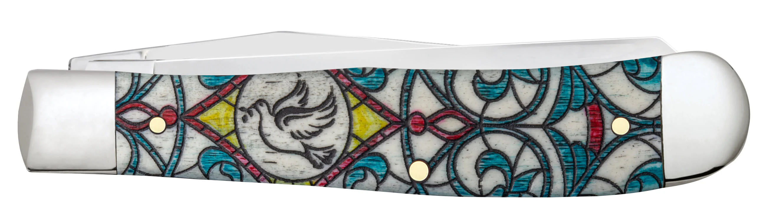 Stained Glass Dove Natural Bone Color Wash Trapper - Image 3