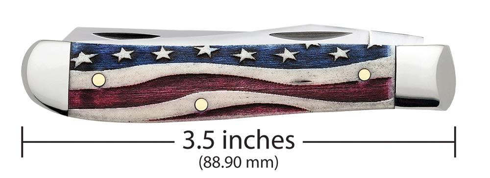 Star Spangled Series Embellished Smooth Natural Bone Mini Trapper - Image 2