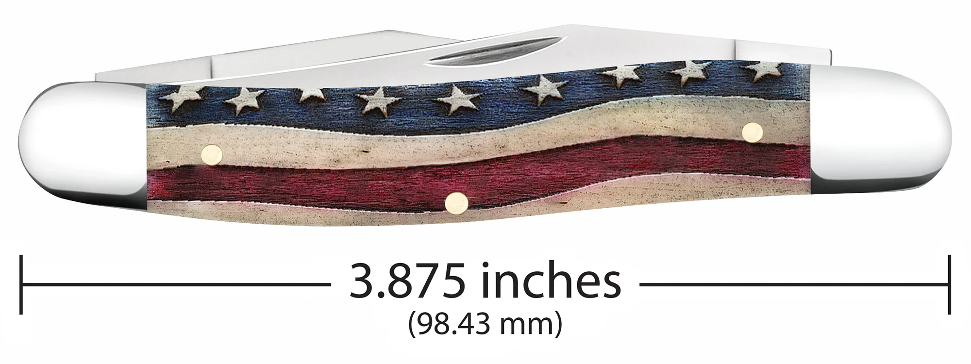 Star Spangled Series Embellished Smooth Natural Bone Muskrat - Image 2