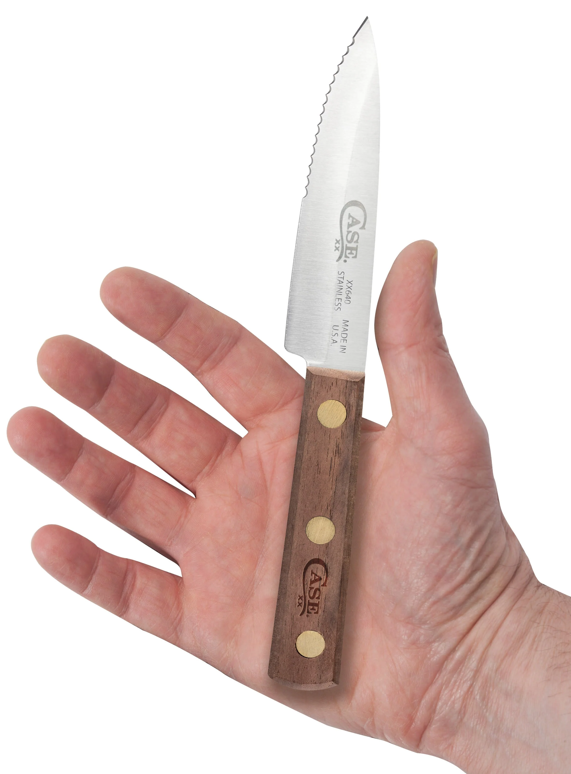Household Cutlery 8" Steak Knife Set (Solid Walnut) - Image 4
