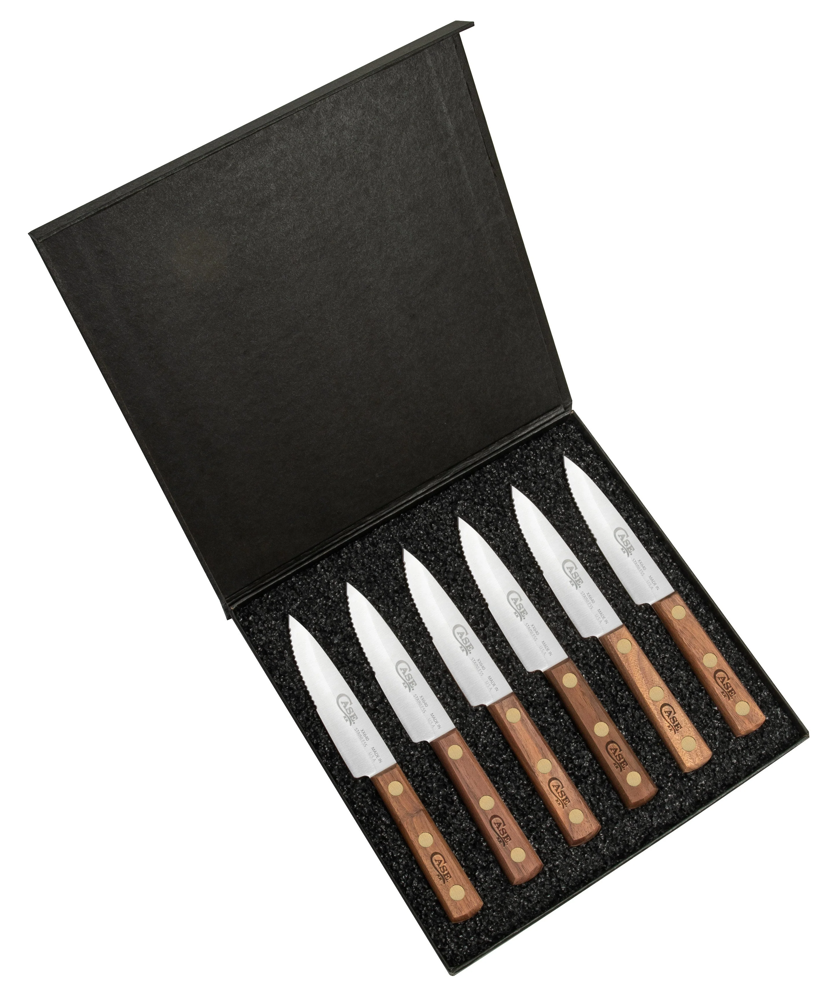 Household Cutlery 8" Steak Knife Set (Solid Walnut) - Image 6