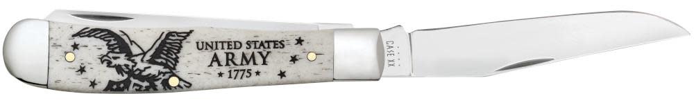 U.S. Army Embellished Smooth Natural Bone Trapper - Image 4