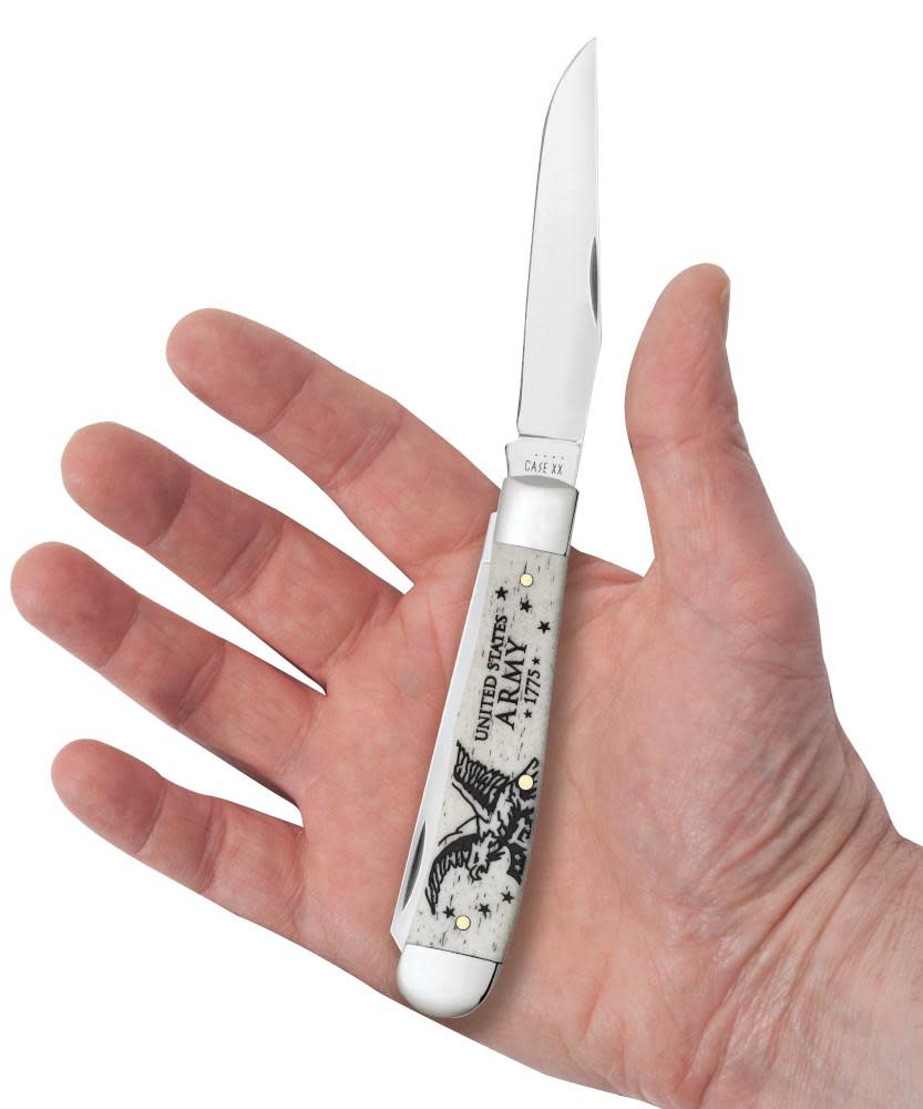 U.S. Army Embellished Smooth Natural Bone Trapper - Image 5