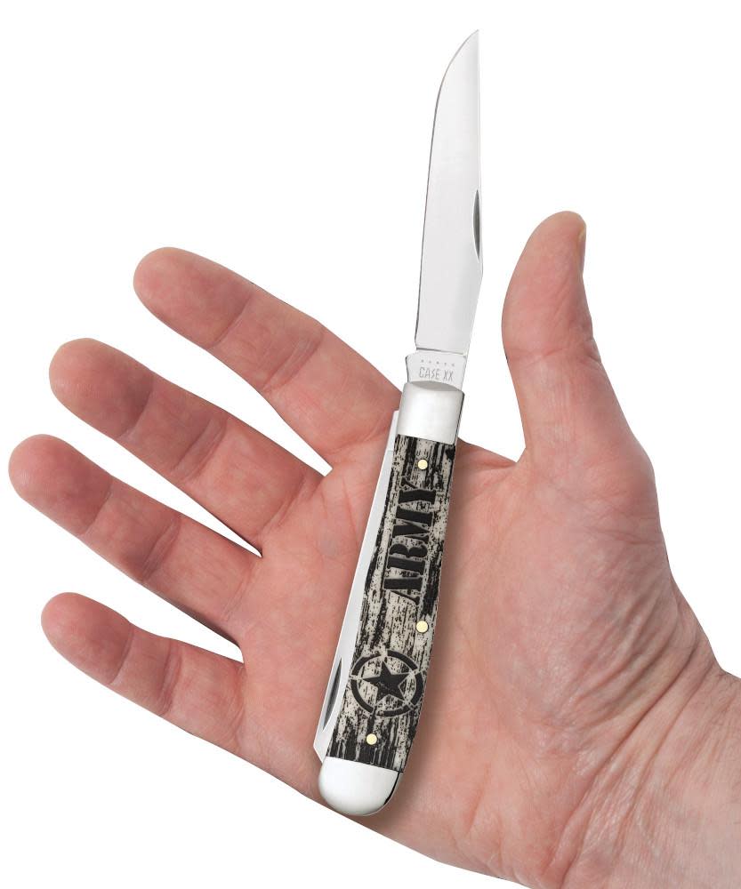 U.S. Army Embellished Smooth Natural Bone Trapper - Image 5
