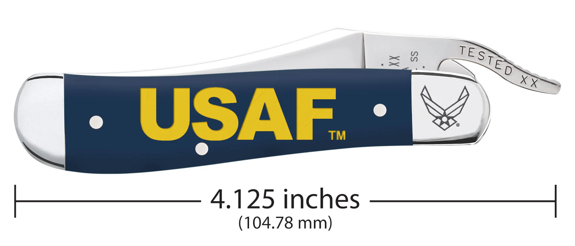 United States Air Force™ Embellished Smooth Navy Blue Synthetic RussLock® - Image 2