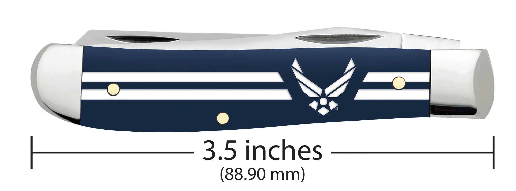 U.S. Air Force™ Embellished Smooth Navy Blue Synthetic Mini Trapper - Image 2