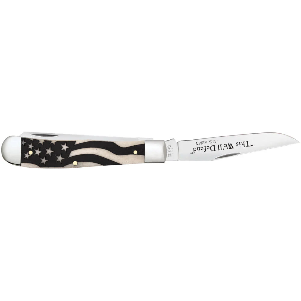 U.S. Army Embellished Smooth Natural Bone Trapper - Image 4