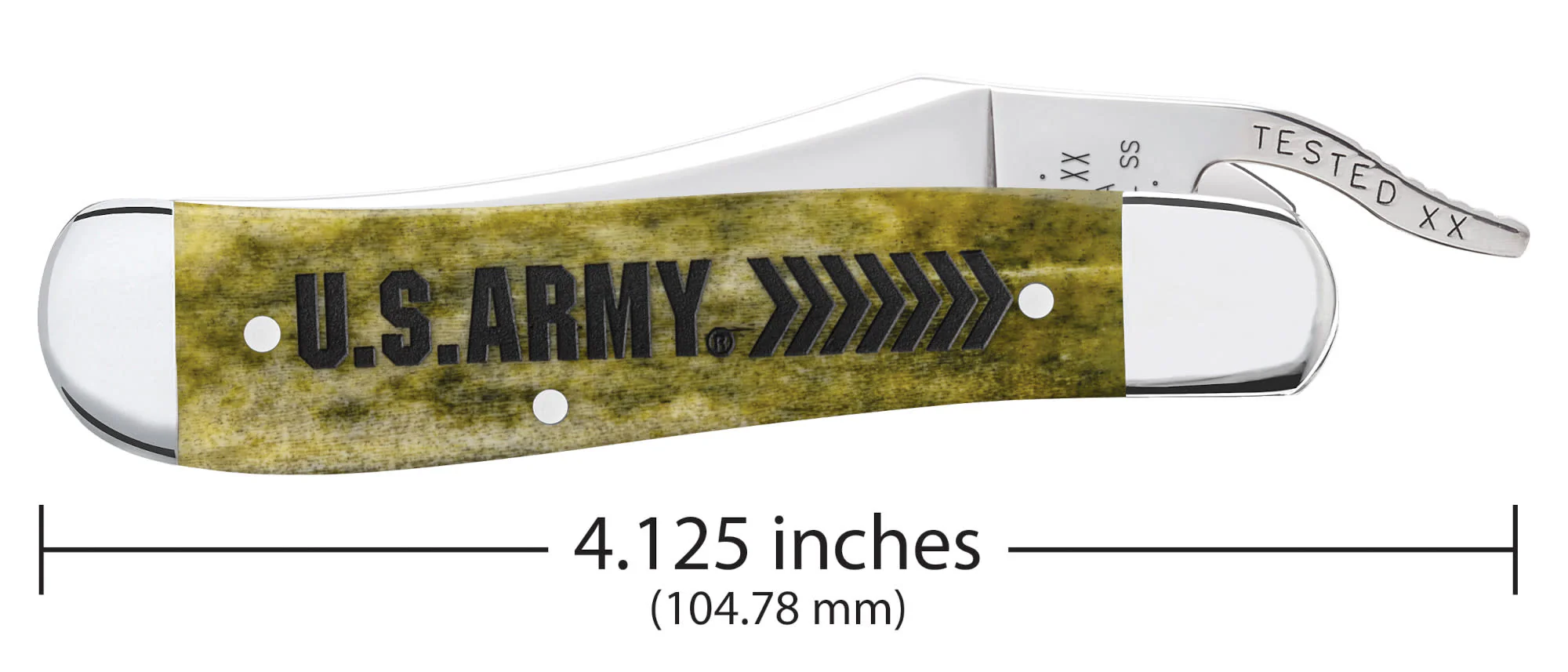 U.S. Army Embellished Smooth Olive Green Bone RussLock® - Image 2