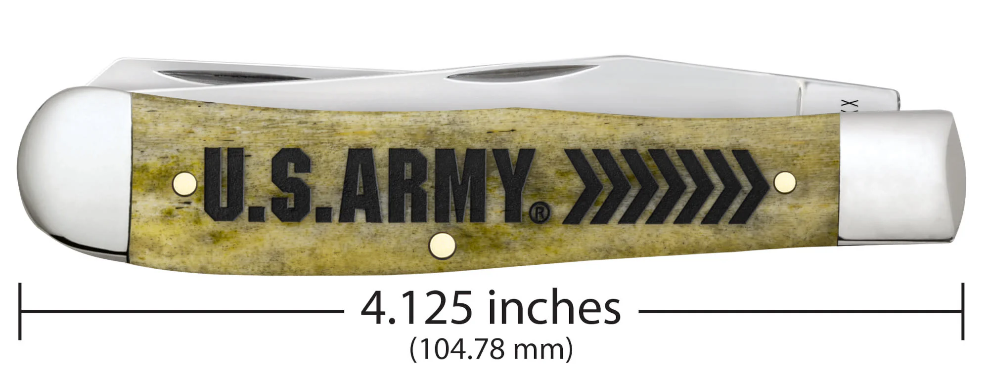 U.S. Army Embellished Smooth Olive Green Bone Trapper - Image 2