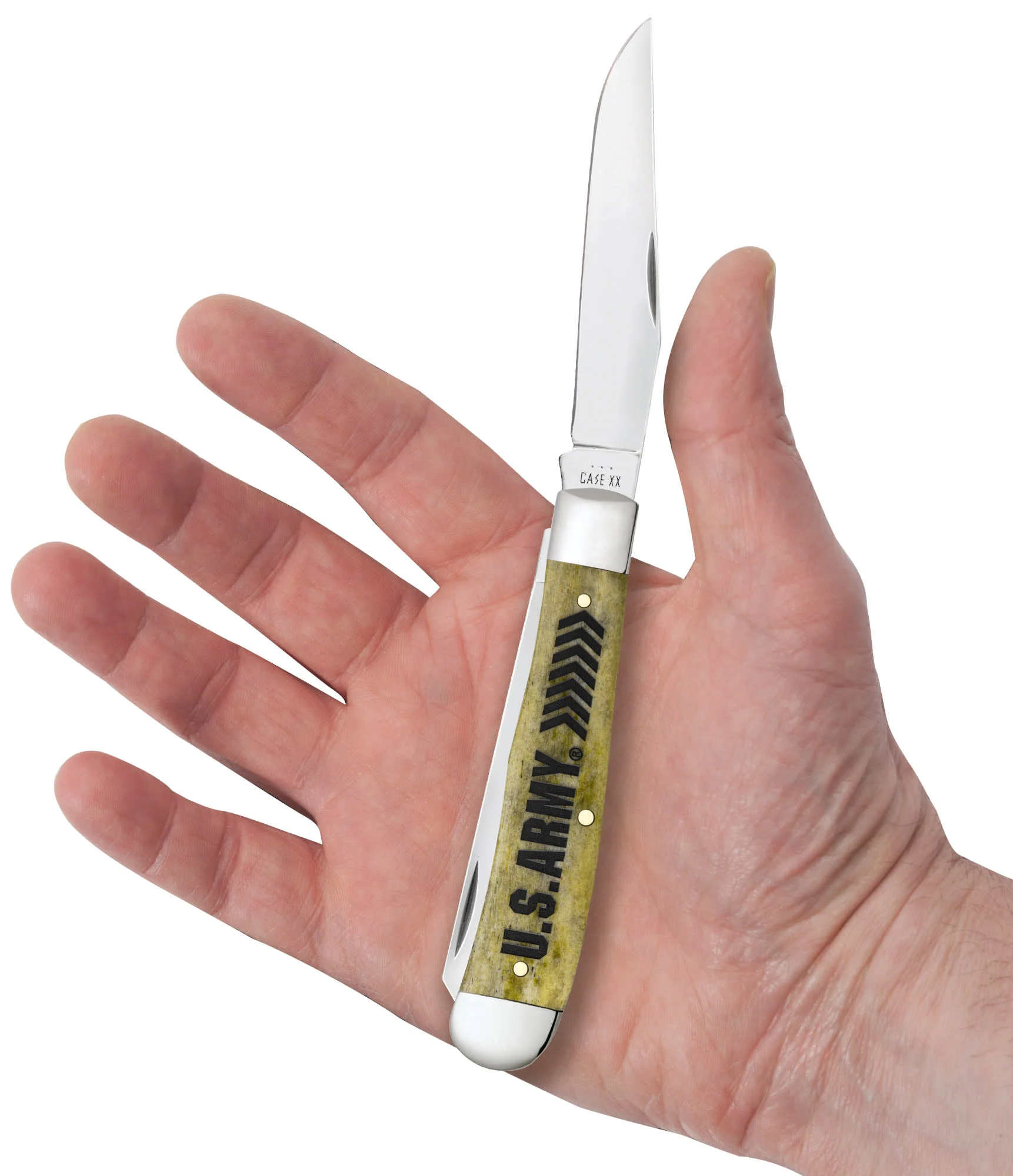 U.S. Army Embellished Smooth Olive Green Bone Trapper - Image 5