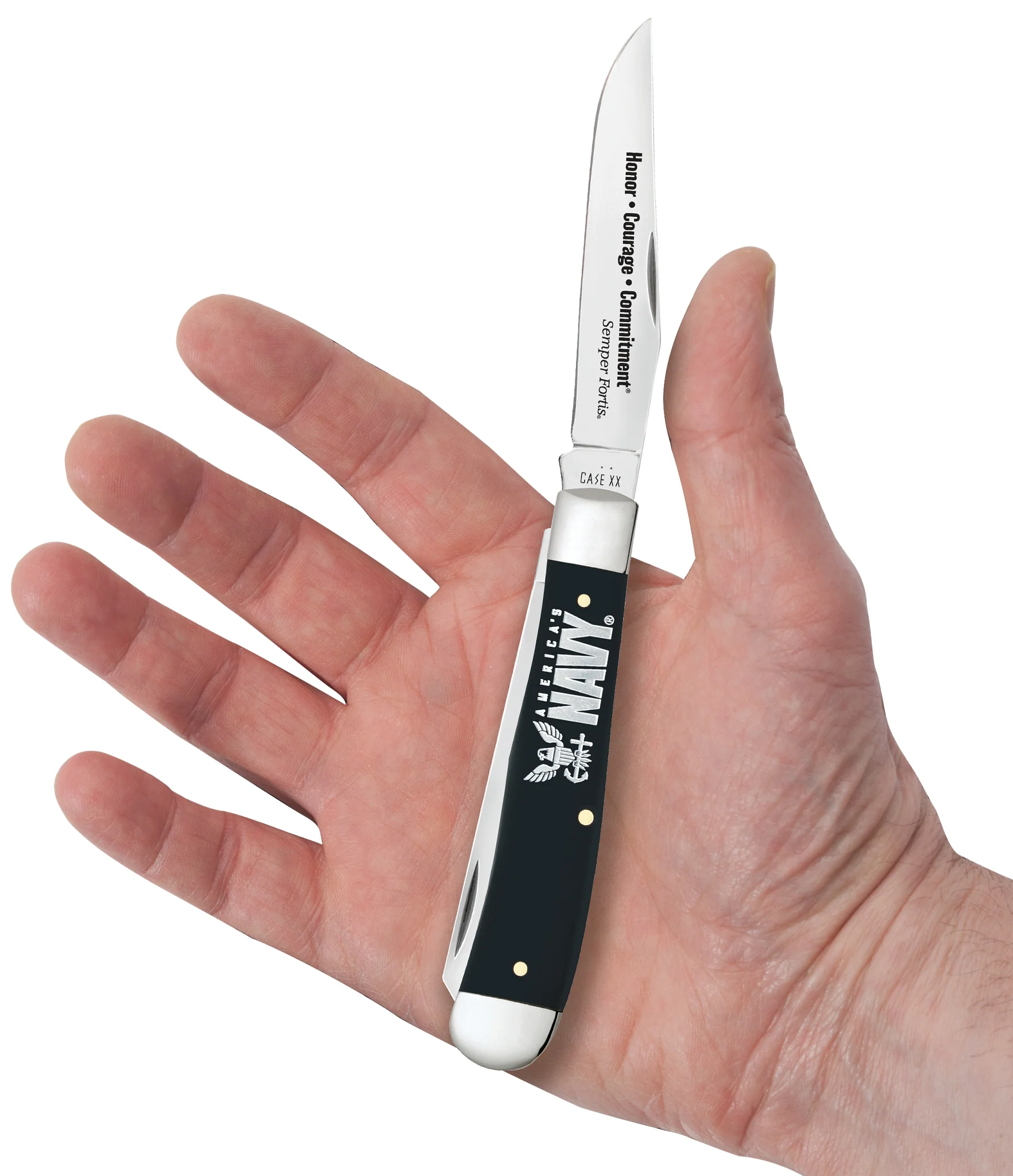 US Navy® Embellished Smooth Black Synthetic Trapper Gift Set - Image 5