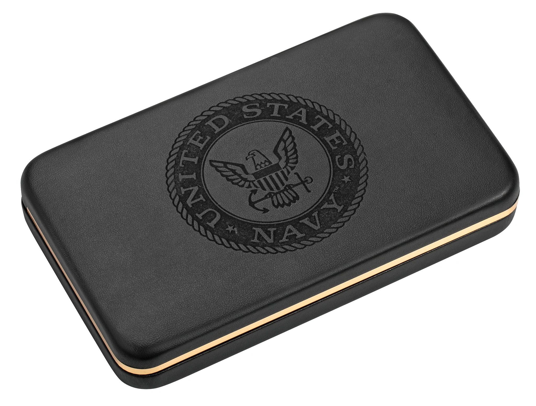 US Navy® Embellished Smooth Black Synthetic Trapper Gift Set - Image 7