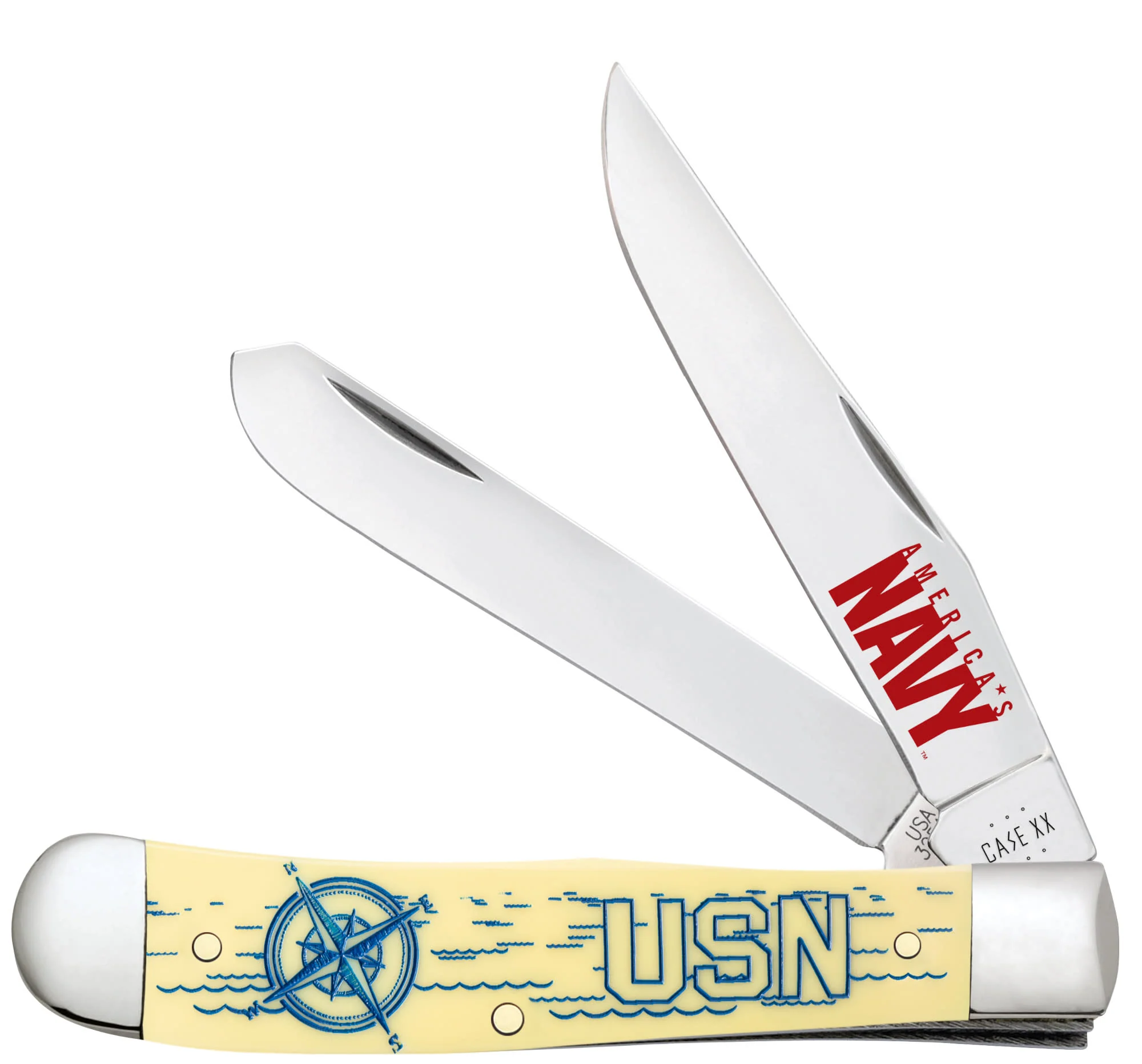 U.S. Navy® Embellished Smooth Yellow Synthetic Trapper