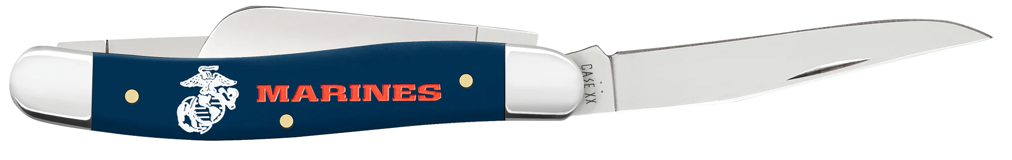 USMC® Embellished Navy Blue Synthetic Smooth Medium Stockman Gift Set - Image 4
