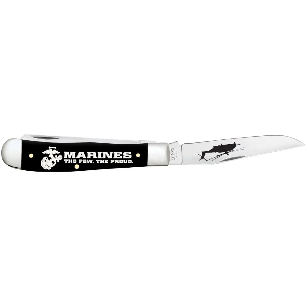 USMC® Embellished Smooth Black Synthetic Trapper - Image 4