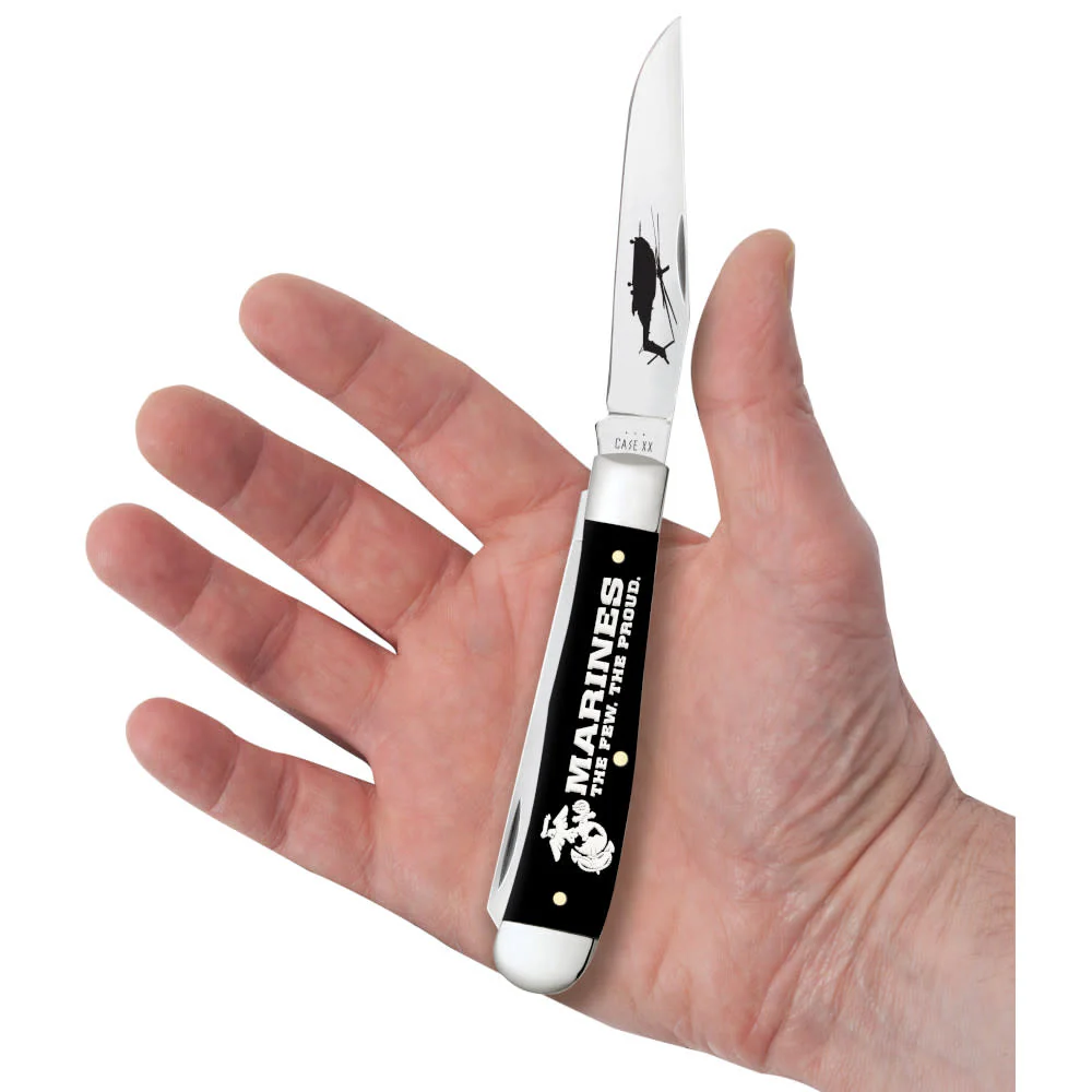 USMC® Embellished Smooth Black Synthetic Trapper - Image 5