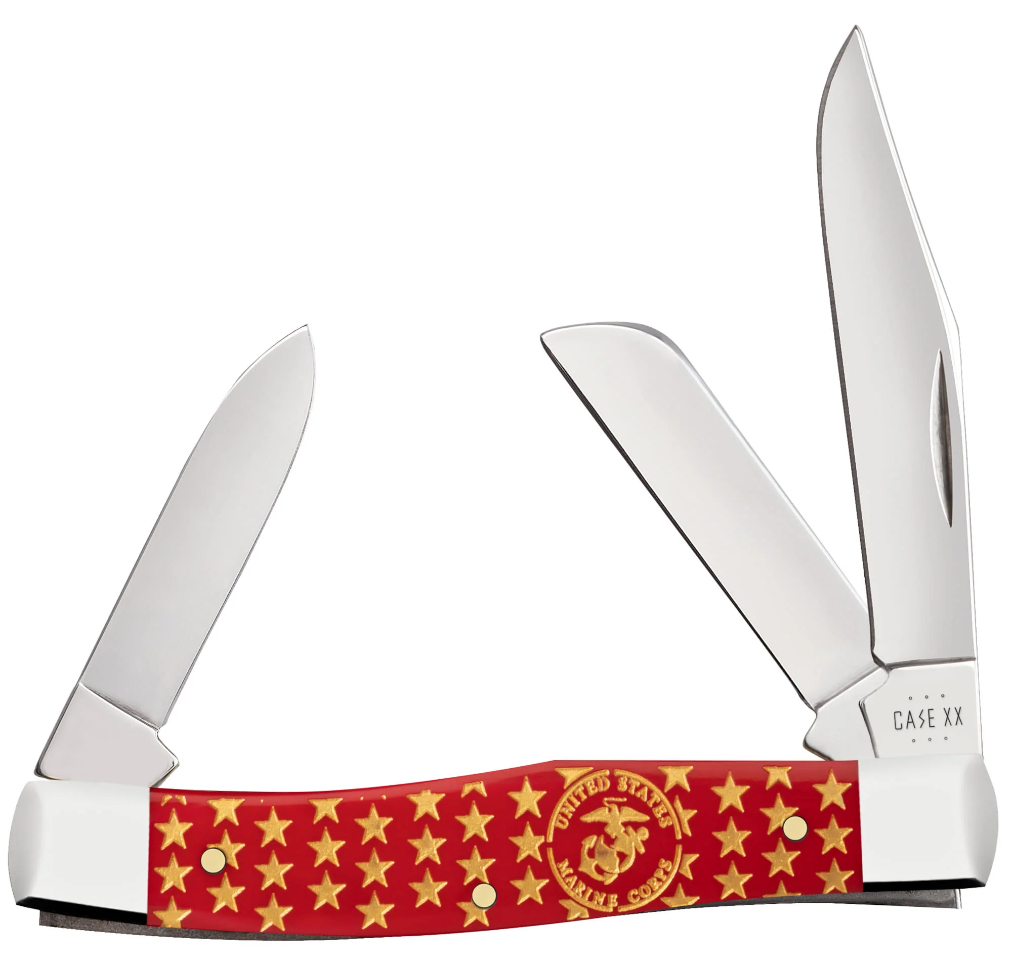 USMC® Embellished Smooth Red Synthetic Medium Stockman