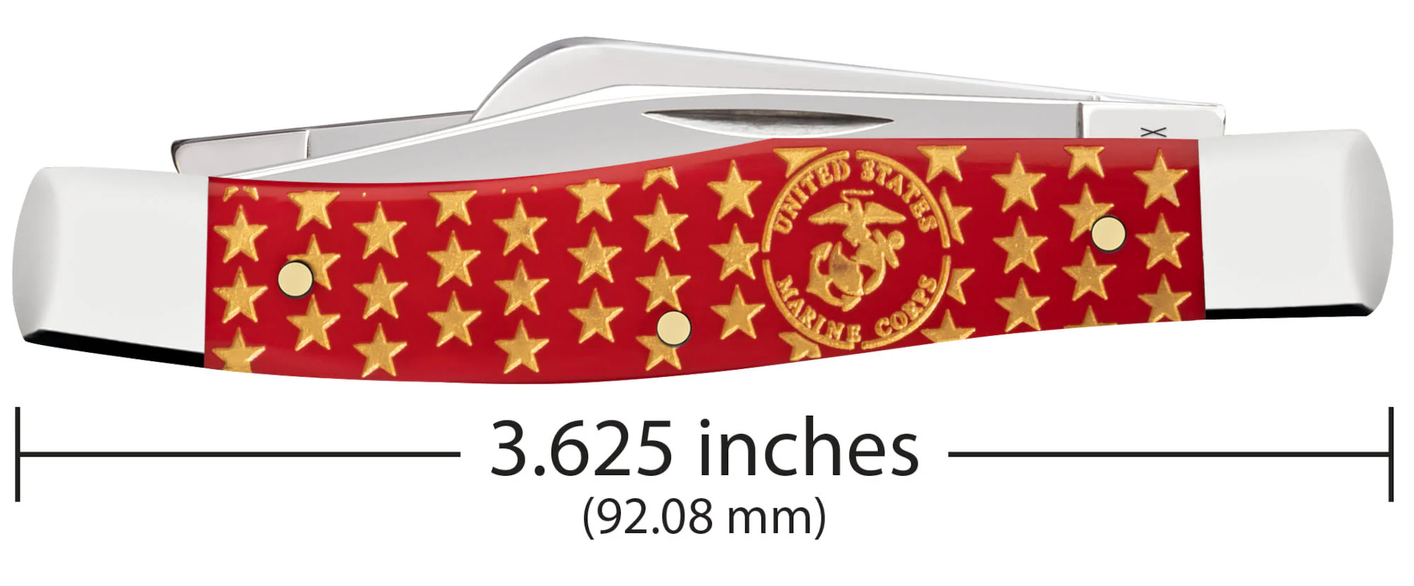 USMC® Embellished Smooth Red Synthetic Medium Stockman - Image 2