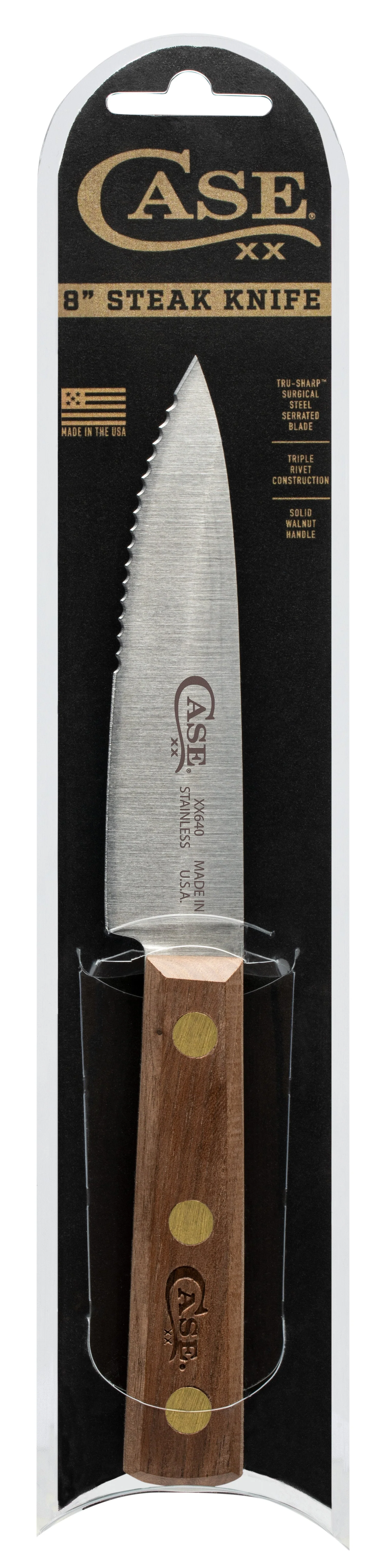 Household Cutlery 8" Steak Knife (Solid Walnut) - Image 6