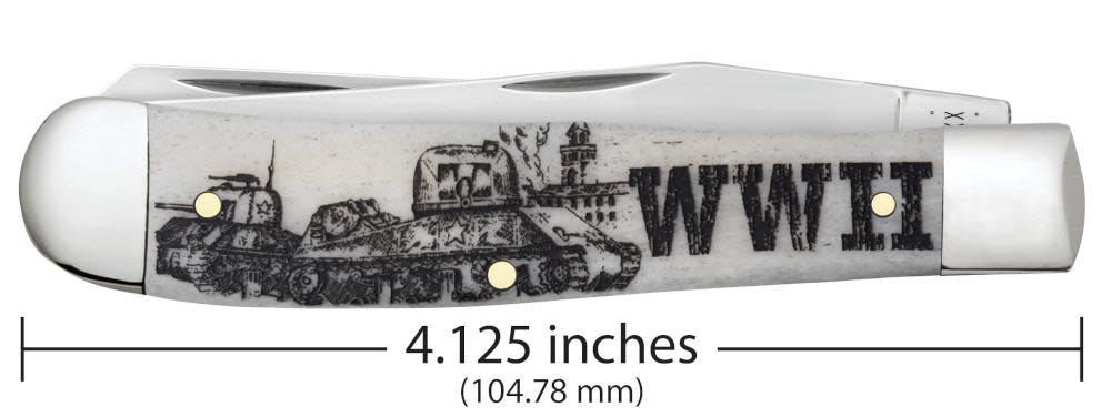 War Series WWII Embellished Smooth Natural Bone Trapper - Image 3